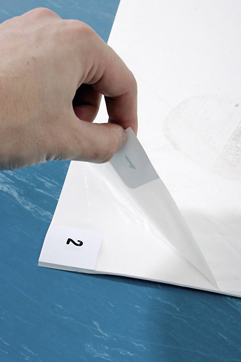 COBA Europe WC000011 Klebematte Clean-Step Cleanroommat (l x b x h) 0.8 m x 0.6 m x 6.5 mm Wit