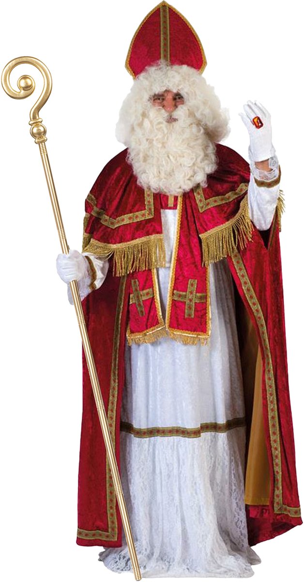 Funny Fashion Sinterklaaspak kostuum - inclusief gouden staf 185 cm One size -