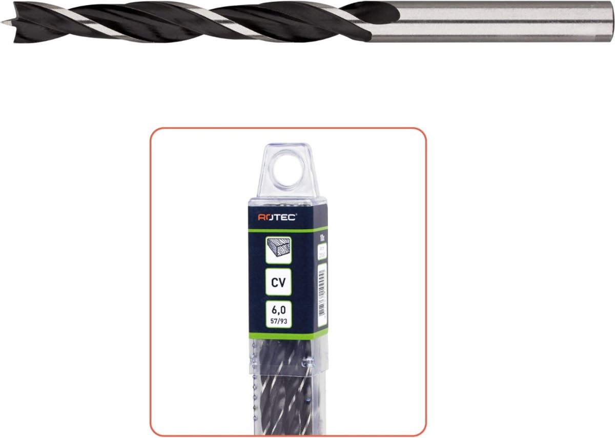 Rotec Machinale houtboor 7,0x69/109 mm - 10 stuk(s) - 2350701