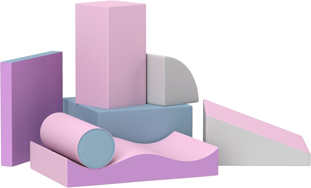 4goodz Schuimbouwstenen voor kinderen foamblokken set van 7 stuks