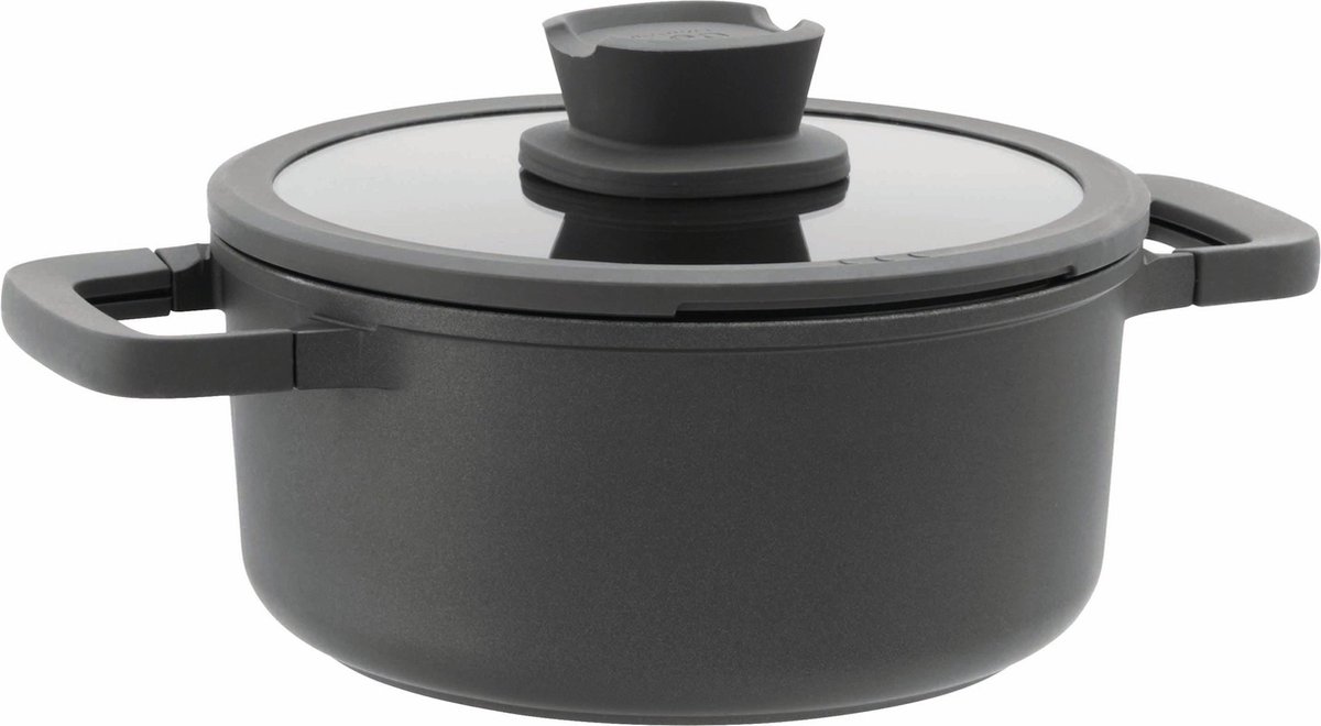 BergHOFF Pannenset leo stone+ 15 delig downdraft met gratis serveertang