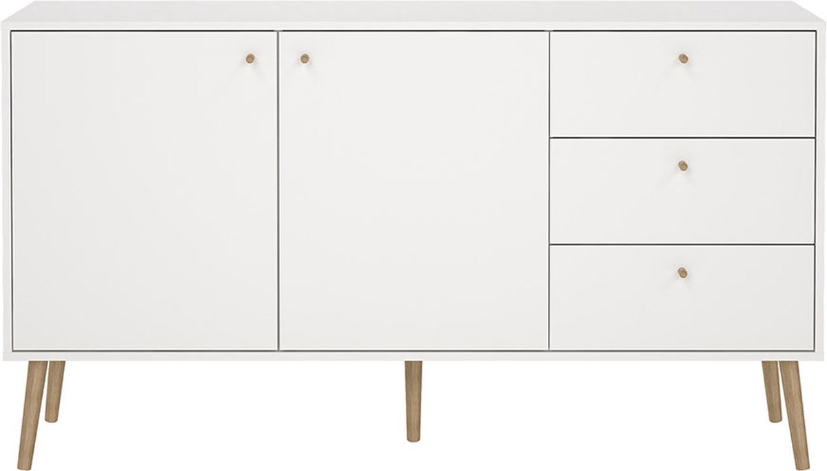 CaliCosy Dressoir met 2 deuren en 3 lades met houten poten b147,2 cm tarp