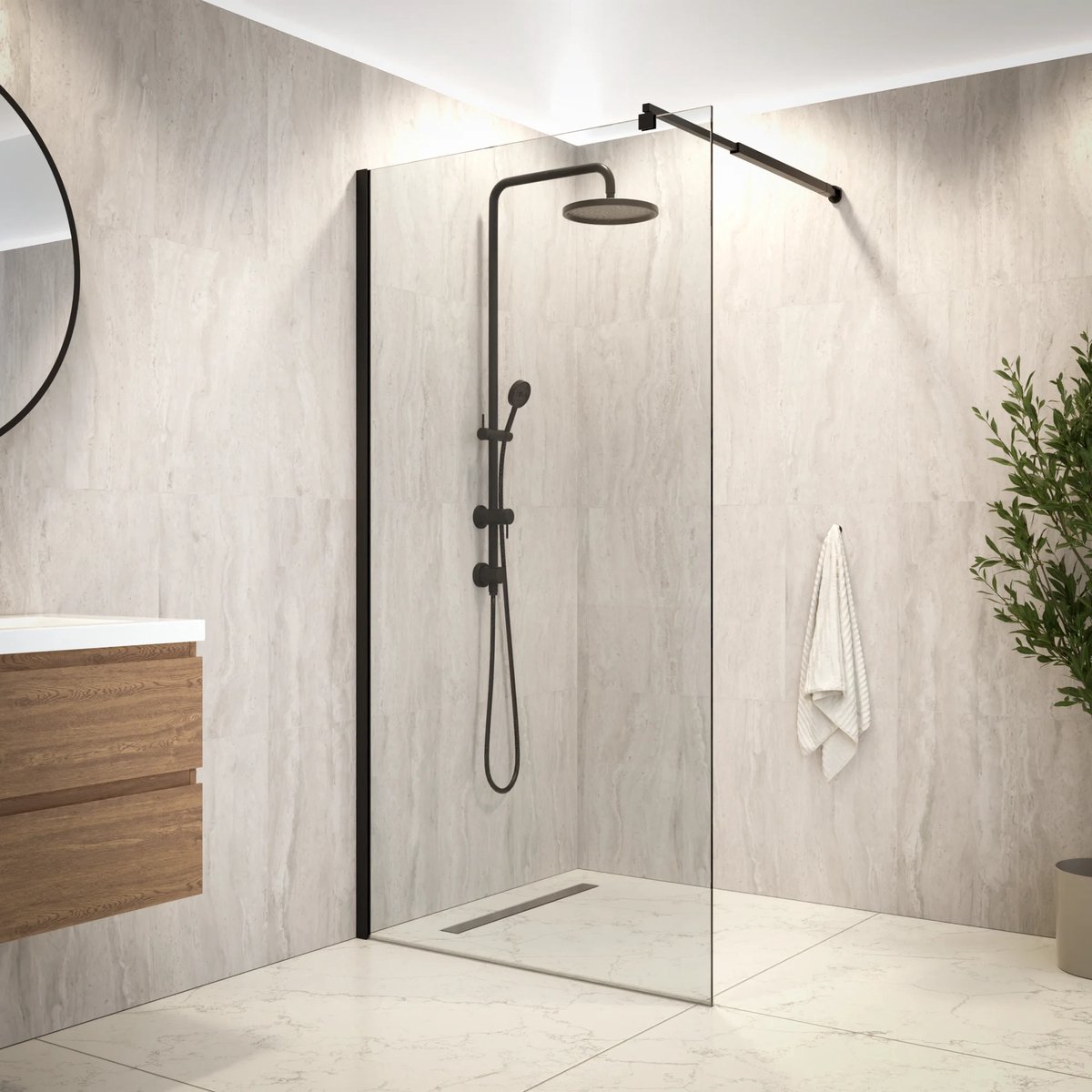 Mirlux Douchewand aris 100x200cm pre order