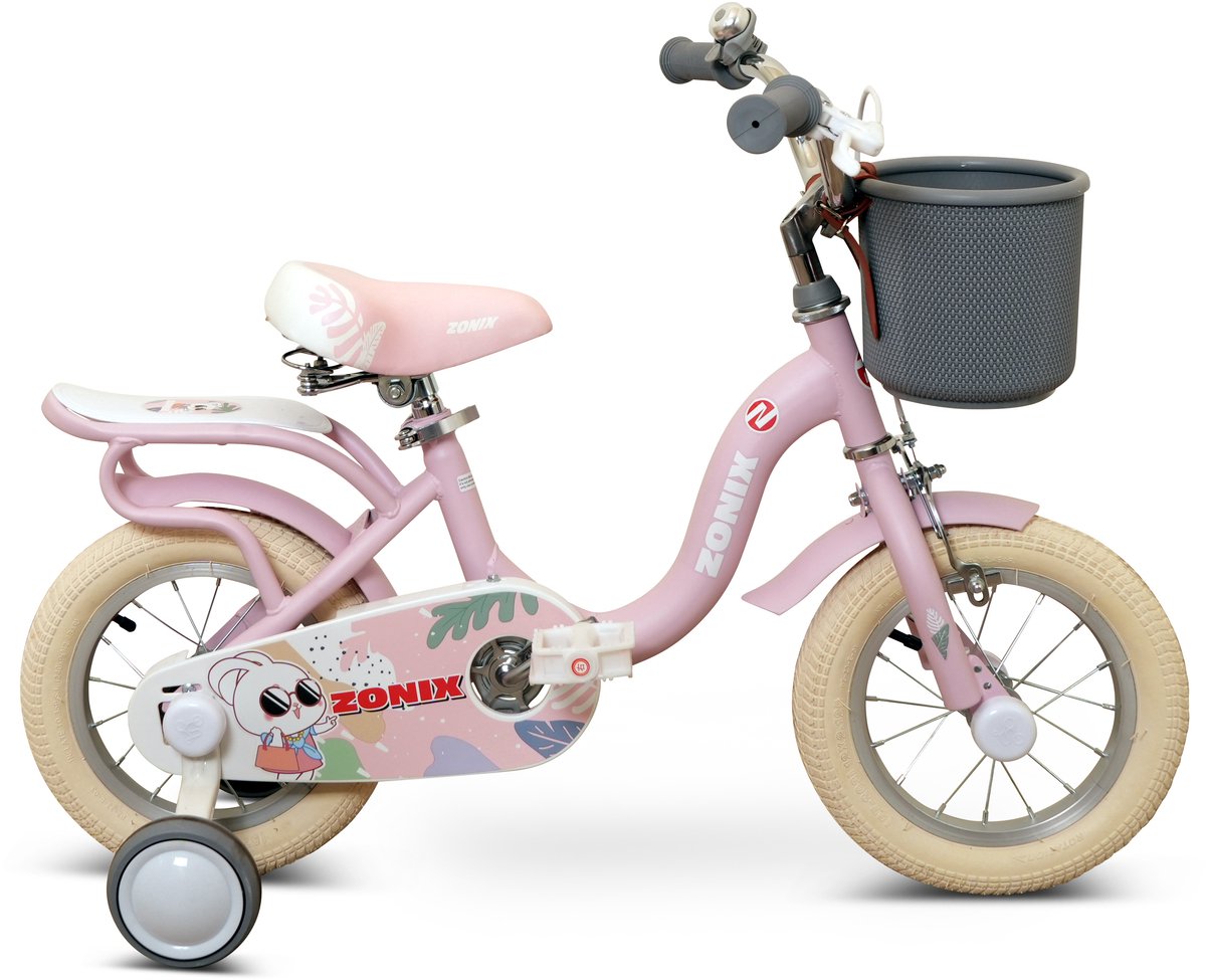 Zonix Meisjesfiets 12 Inch Roze Kinderfiets Met Zijwieltjes Voor Meisjes Van 2 Tm 4 Jaar Geschikt Voor Kledingmaat 90-105 | Welhof; Dé Outlet Store Van De Benelux