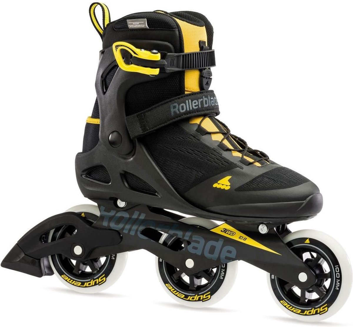 Rollerblade - Macroblade 100 3WD Black Saffron Yellow - Fitness Tour skates - 43