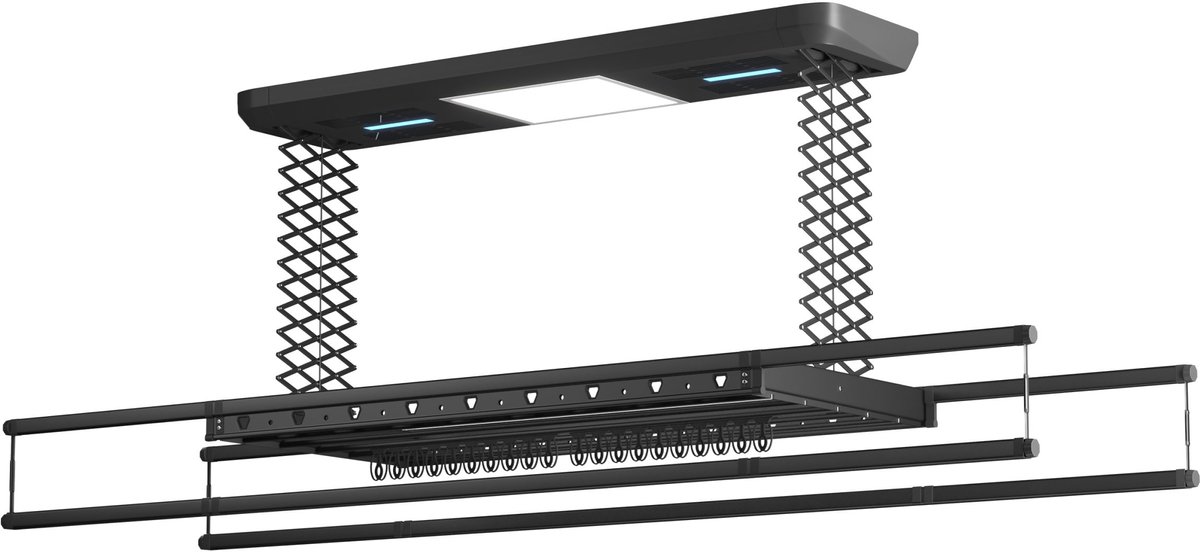 Wasophoogte Plafonddroogrek topdry pro zwart