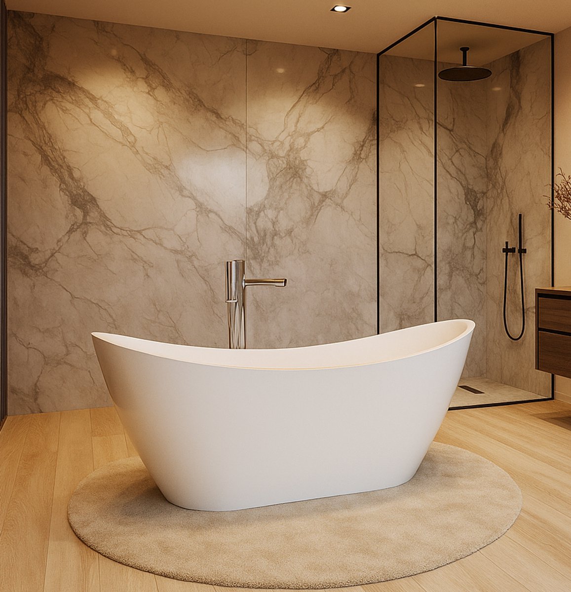 Badplaats Ligbad alegre 170 x 78 x 68 cm cm vrijstaand bad hoogglans