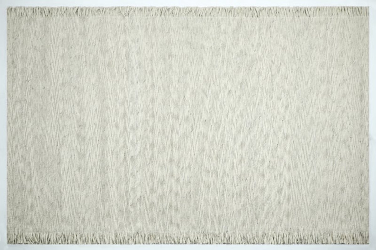 Velaar Outlet vloerkleed smyrna 100% wol effen creme platgeweven modern-