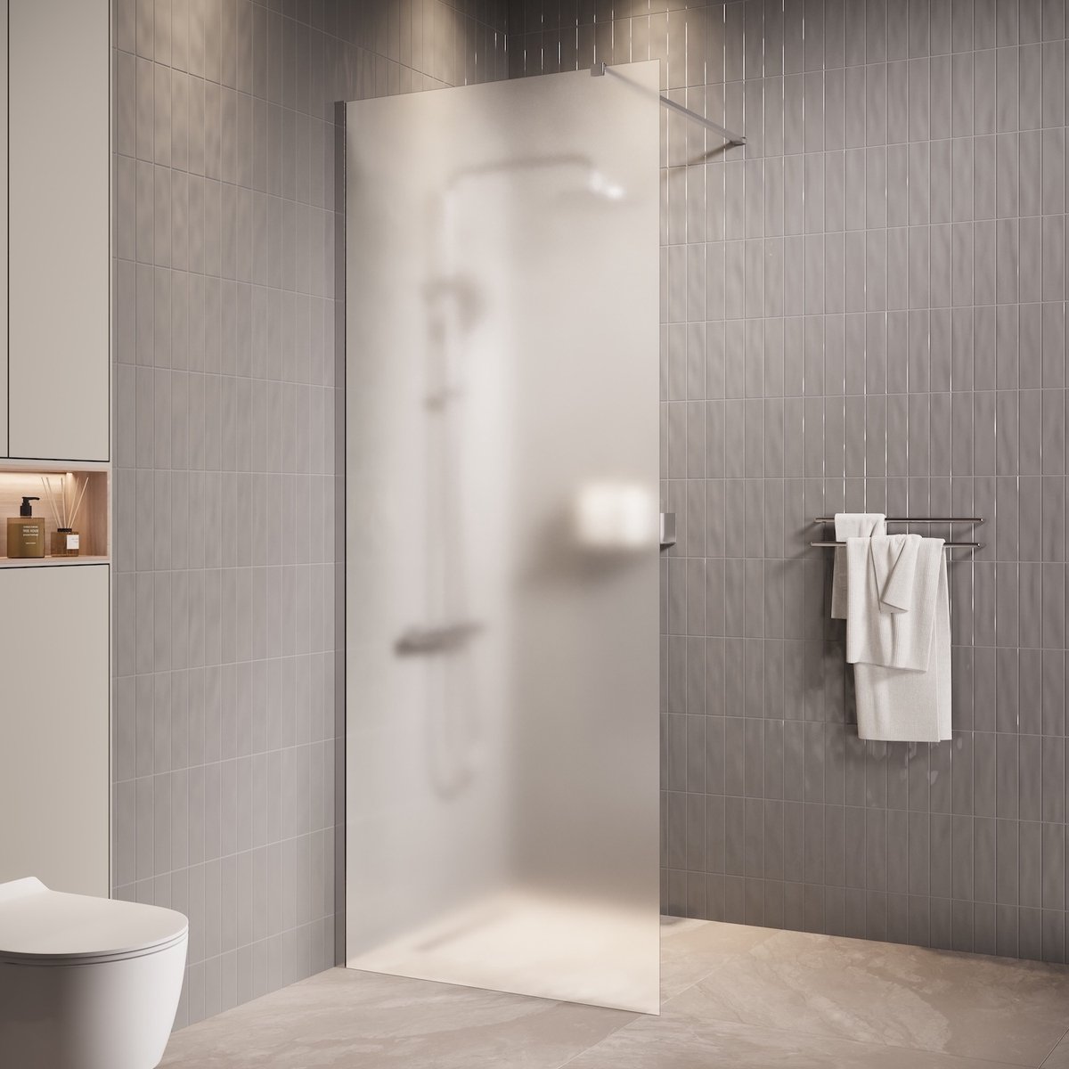 Badplaats Douchewand florida 70 x 200 cm chroom – inloopdouche 8 mm met