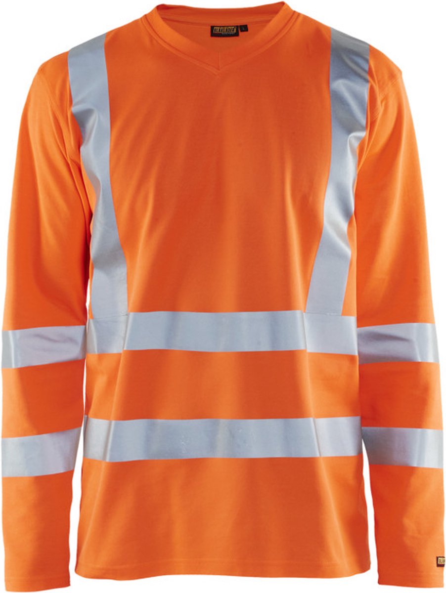 Blåkläder UV-T-Shirt High-Vis lange mouw UPF 40+ UV 33811070 | High-Vis Oranje | Maat XS - 7330509369227