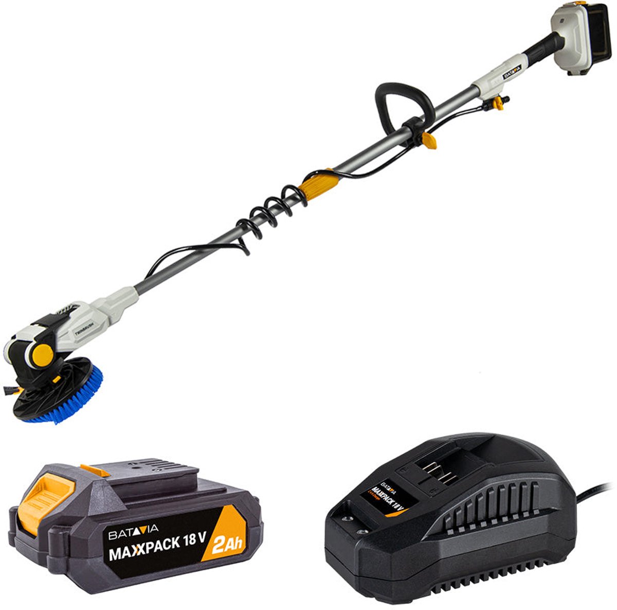 Batavia 18V Twin Brush - Telescopische Reinigingsborstel