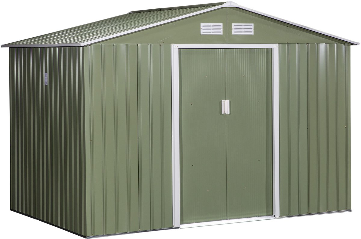 4goodz Outsunny gereedschapshuis metaal met bak 277x195x192 cm