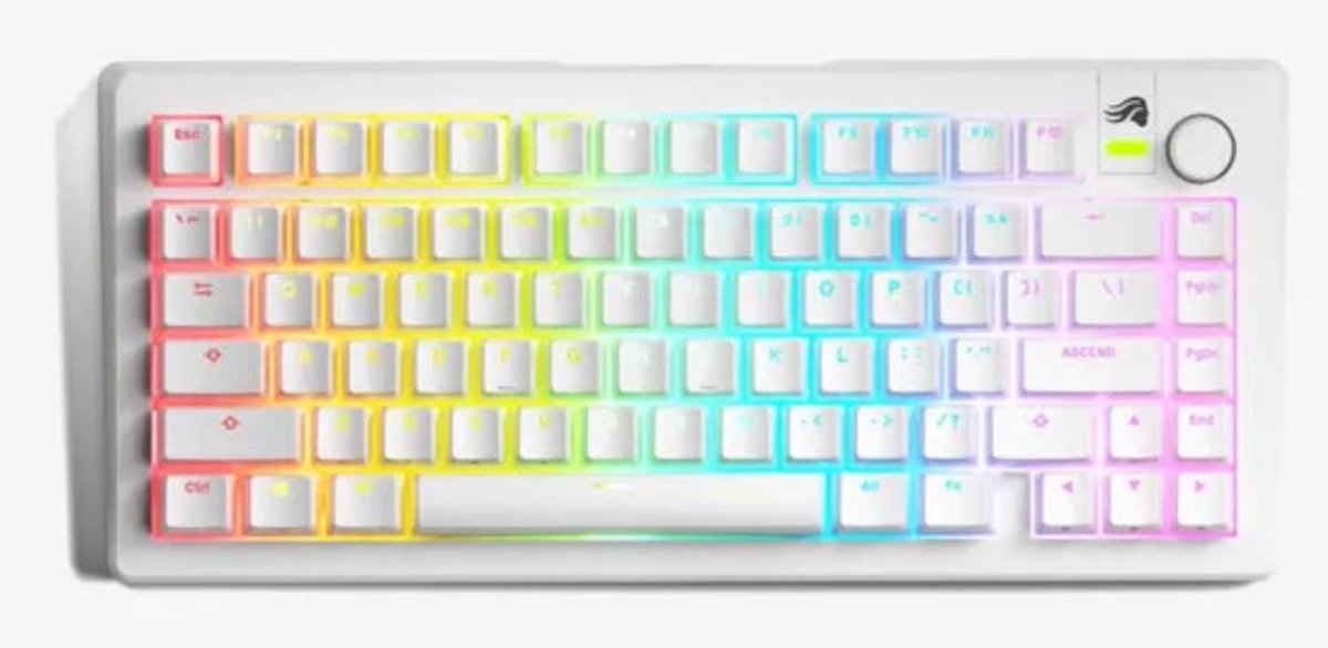 Glorious GMMK 3 75% Prebuilt Wired White gaming toetsenbord