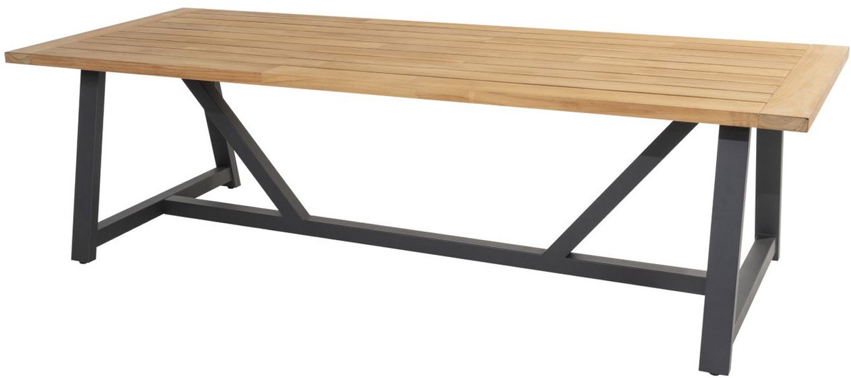 Noah Diningtafel Teak Antracite 260 x 100 cm Taste - 4so