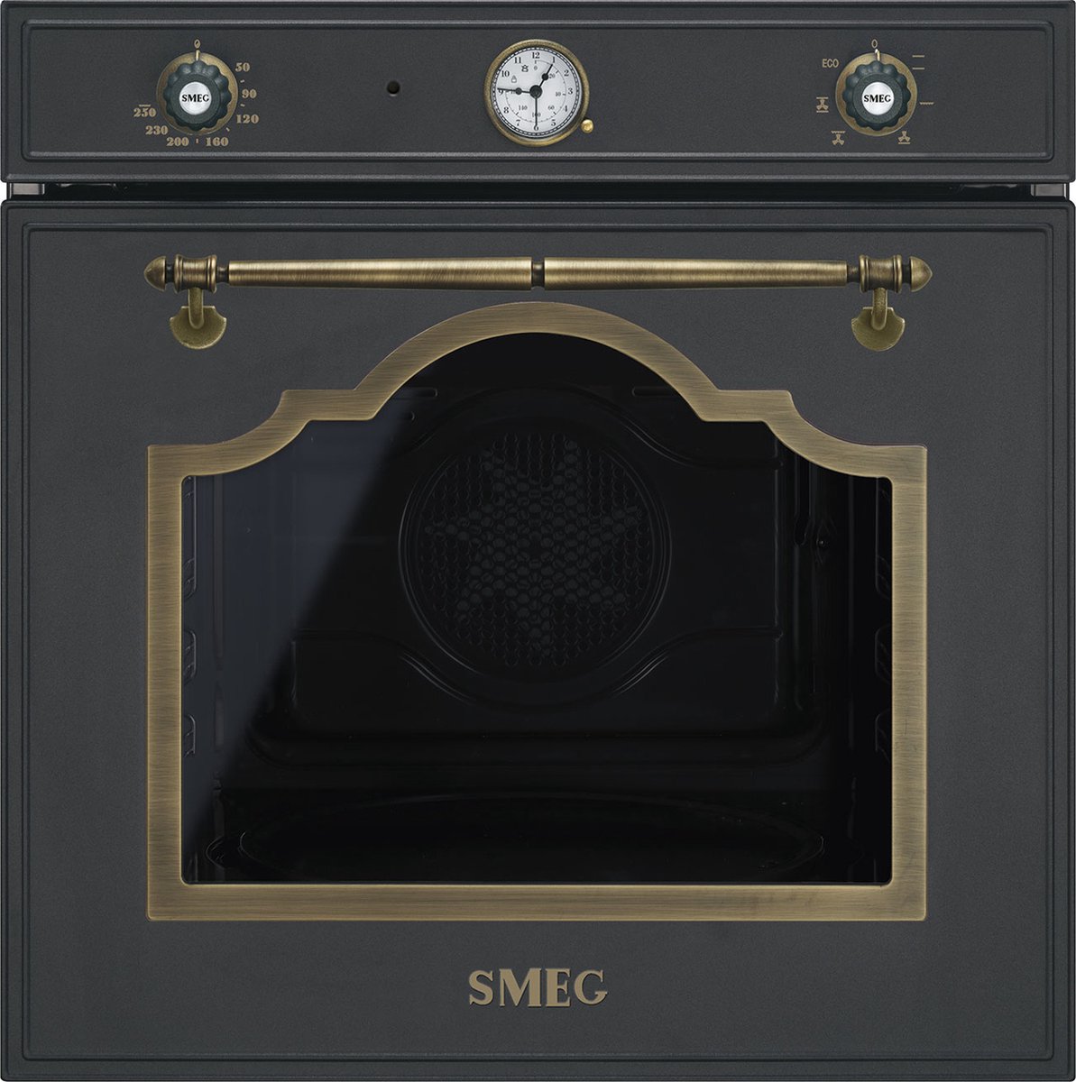 Smeg Classic SF700AO - Elektrische oven 3000 W 70 l - Convectie koken Grill Antraciet