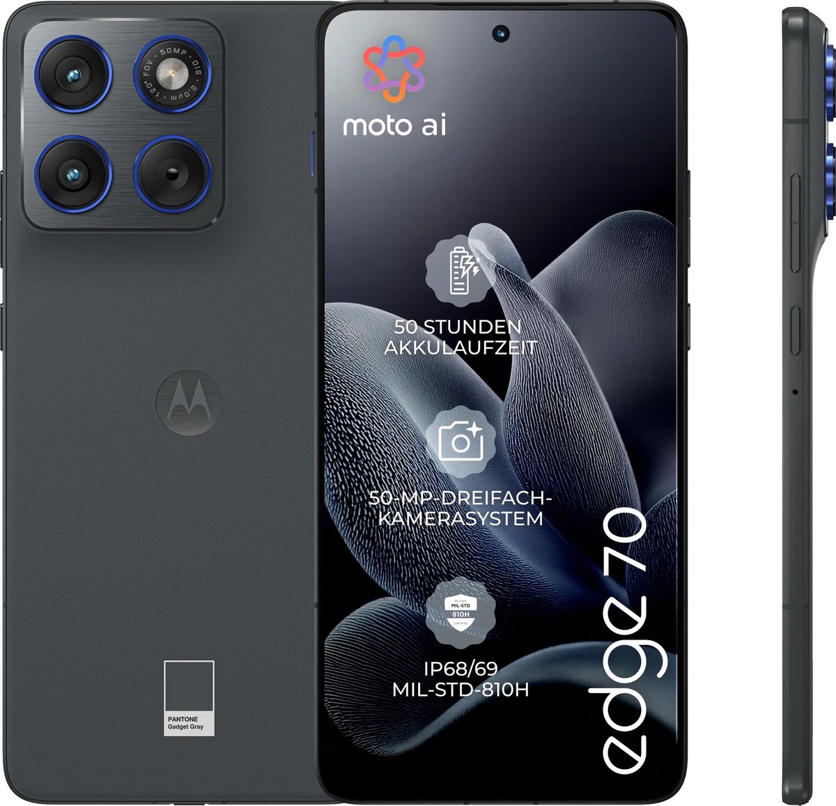 Motorola edge 70 - Smartphone - 512GB opslag - Grijs