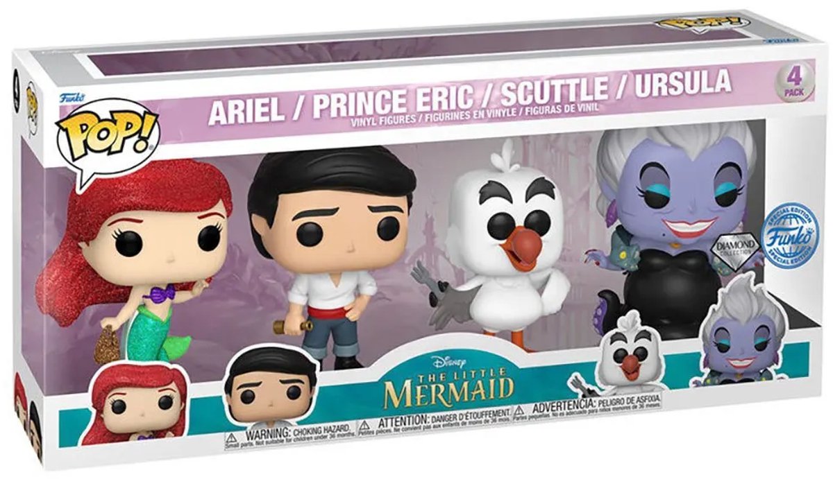Beeldje Funko Pop Disney Little Mermaid Exclusive (x4)