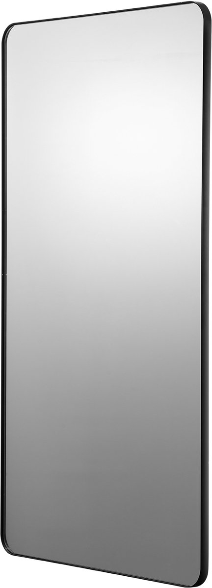 VEVOR Wandspiegel Make-upspiegel Badkamerspiegel 1397 x 762 x 25 mm Rechthoekige spiegel, zwart aluminium frame, met Z-vormige beugel voor badkamer Slaapkamer Woonkamer