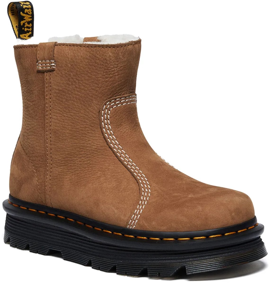 Dr. Martens Zebzag Rigger Nubuck Dames Bruine Laarzen