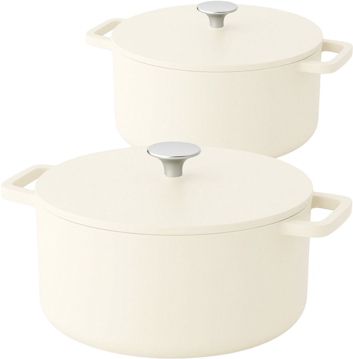 Go Ivory Gietijzeren Braadpannenset 2-delig