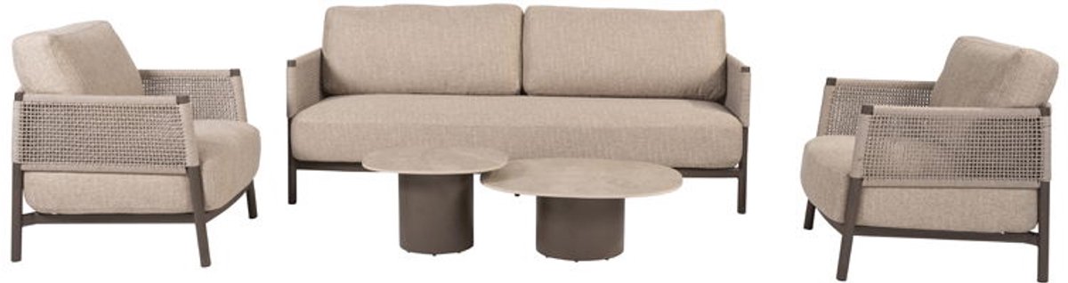 Savanne loungeset met Sofie coffeetafels terre 50 x 60 cm & 70 x 80 cm 4SO - 4so