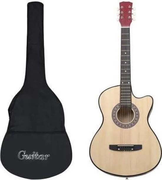 12 delige Western Acoustic Cutaway Guitar Set 6 snaren