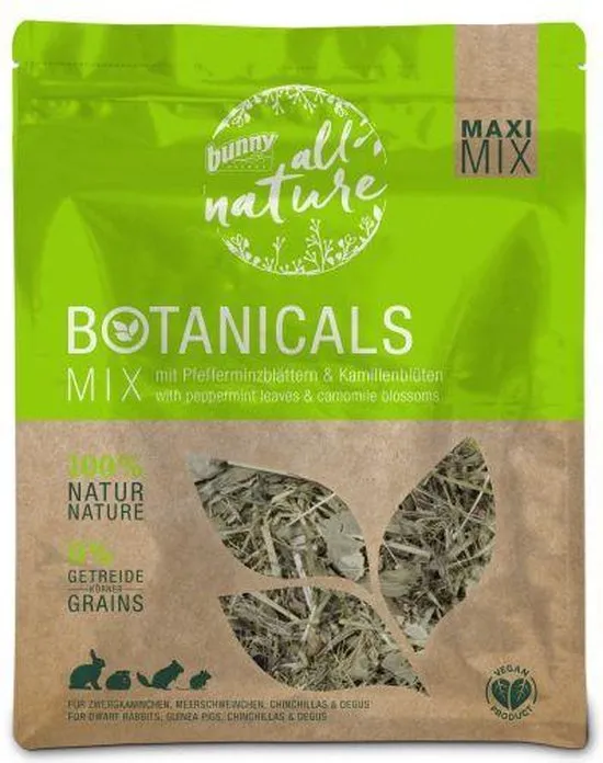 400 gr Bunny nature botanicals maxi mix pepermuntblad / kamillebloesem