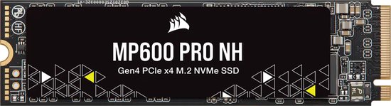 Corsair MP600PRO NH PCIe 4.0 NVMe M.2 SSD, 4 TB CSSD-F4000GBMP600PNH, PCIe Gen 4.0 x4, NVMe 1.4, M.2 2280