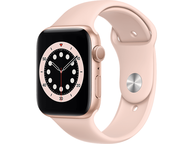 Apple Watch Series 6 44mm Goud Aluminium / Roze Sportband