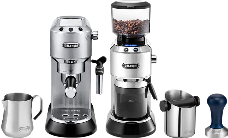 De'Longhi EC685MPACK Barista Pack Dedica Zilver