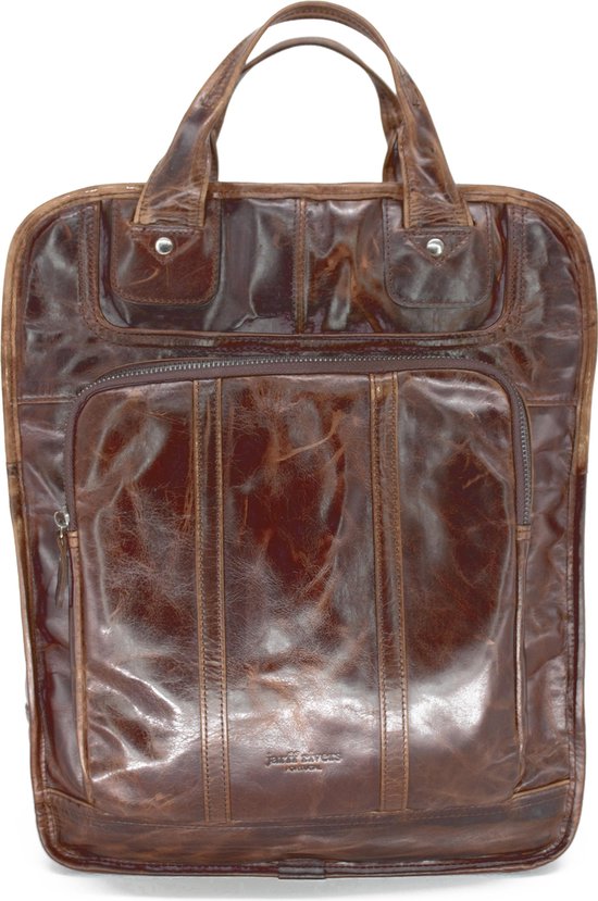 Leren Rugzak - Rugtas - 16.4 inch Laptoptas - Schoudertas- Handtas - 180° South - Jarff Rivers