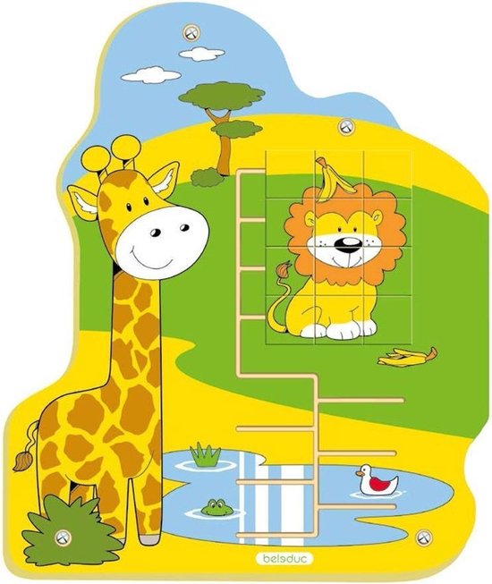 Beleduc Jungle wandspeelmodule - Wandspeelgoed -  muurspel Leeuw 51 Cm