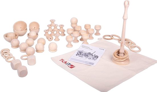 TickiT Houten voorwerpen voor heuristisch spel - 63 stuks
