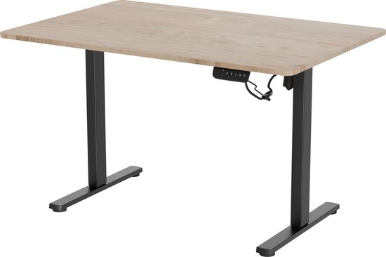 Vestland - Zit-sta Bureau Elektrisch Verstelbaar - Geheugenfunctie - 120 x 80 CM - Eiken Zwart