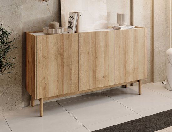 Meubella - Dressoir Cayenne - Eiken - 144 cm - Hoog