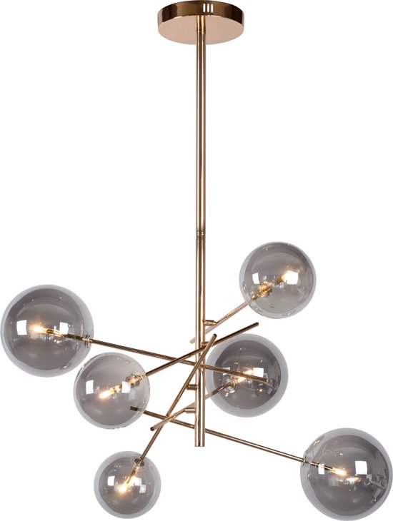 Lucide ALARA Hanglamp - Ø 72 cm - LED - G4 - 6x1,5W 2700K - Goud