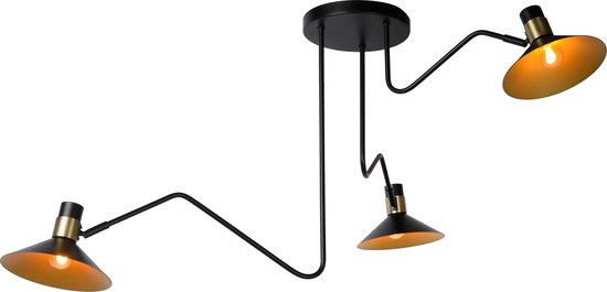 Lucide PEPIJN Plafonnière - Ø 108 cm - 3xE14 - Zwart
