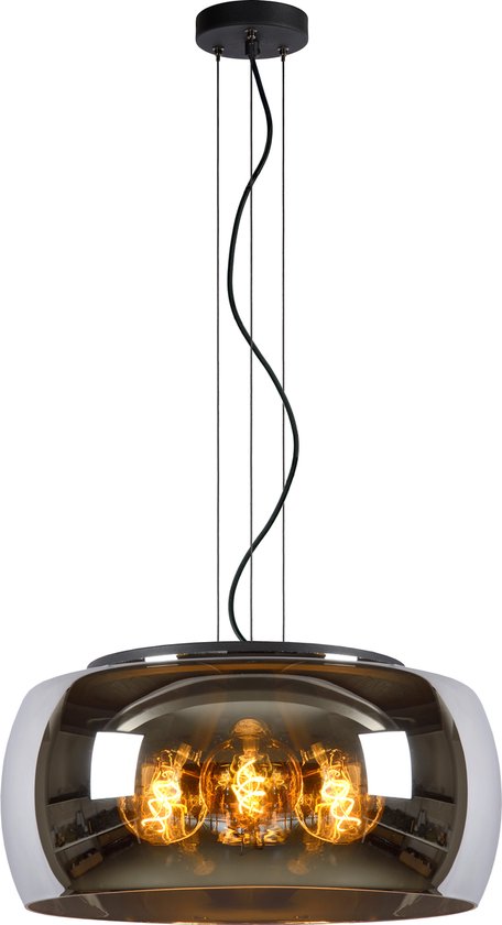 Lucide OLIVIA Hanglamp - Ø 50 cm - 3xE27 - Fumé