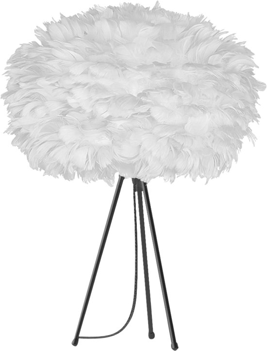 Umage Eos Medium tafellamp white - met tripod zwart - Ø 45 cm