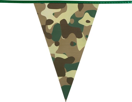 Boland - PE vlaggenlijn Camouflage - Geen thema - Verjaardag - Feestversiering