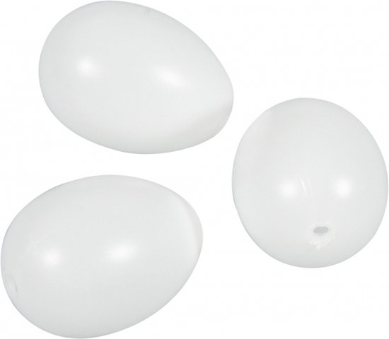 Plastic eieren 10 cm 12 stuks - Pasen versieringen - Paasdecoratie hobby en knutsel materialen