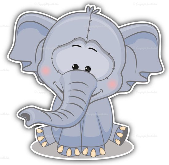 geboortebord olifantje 60 cm