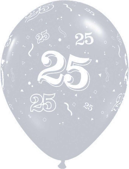 Qualatex - Ballonnen 25 zilver (25 stuks)