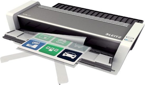 Leitz iLAM Touch Turbo Lamineerapparaat voor A3 Formaat - Geschikt voor 80-250 Micron - Inclusief Startpakket met Lamineerhoezen - Atraciet