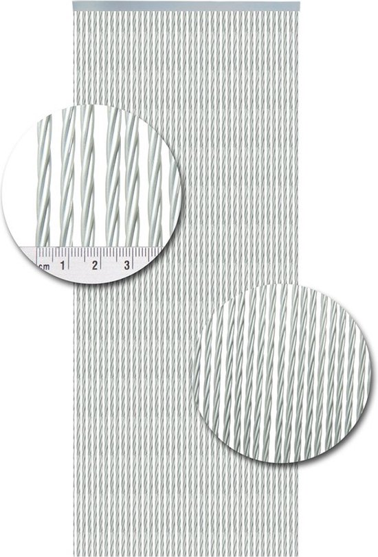 Vliegengordijnenexpert Napoli - Vliegengordijn - 100x240 cm - Zilver