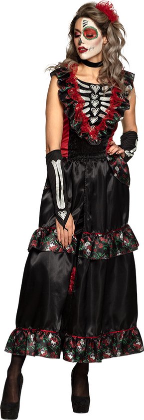 Boland - Kostuum La Muerte (40/42) - Multi - M - Volwassenen - Day of the dead - Halloween verkleedkleding - Day of the dead