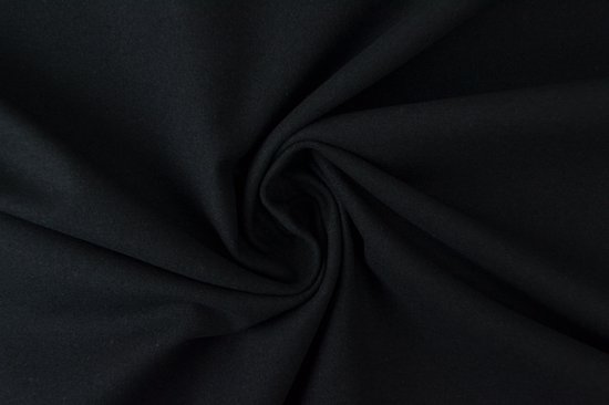 50 meter molton stof - Zwart - 100% katoen - Molton stof op rol