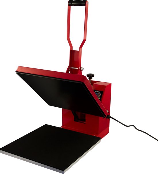 Pixmax Transferpers - 38cm x 38 cm - 10x Sublimatie Papier + Teflon Vel - 0-250°C Druktijd: 0-999 Sec