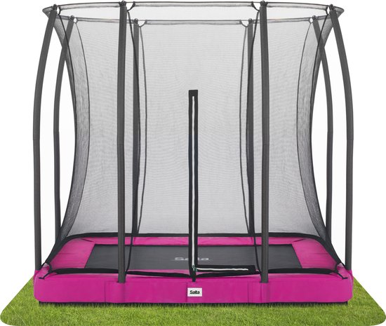 Salta Comfort Edition Ground - inground trampoline met veiligheidsnet - 214 x 153 cm - Roze