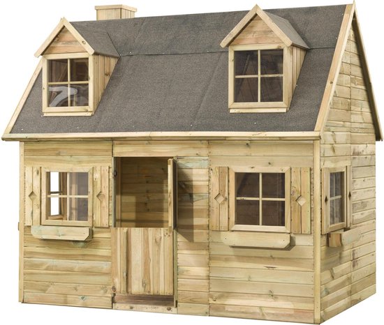 Swing King speelhuis Milan 248x161x251cm - Geïmpregneerd FSC hout